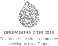 Drupagora d'Or 2015 - Prix du meilleur site e-commerce développé avec Drupal