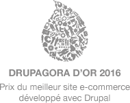 Drupagora d'Or 2016 - Prix du meilleur site e-commerce développé avec Drupal